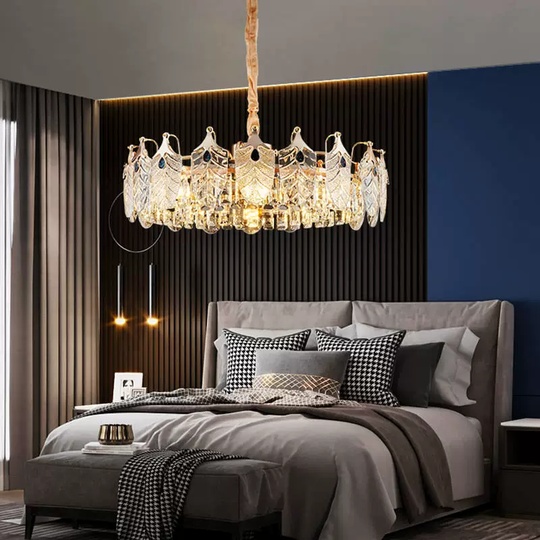 Подвесной светильник IBRAHIM 100*20, золотой, стекло, Е14.