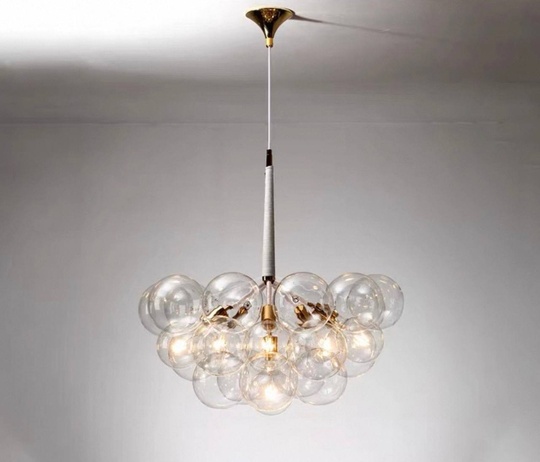 Люстра подвесная, белый, стекло, ABEY 55*65, металл, Е27