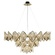 Люстра подвесная, золотой, бусины, ESTER 80*60*40, металл, G4.