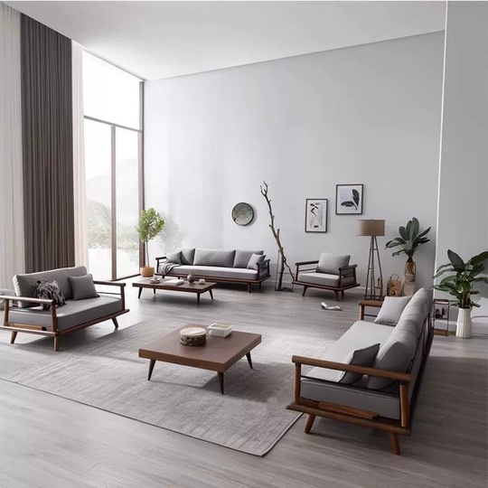 Прямой диван Brown черный орех, ткань, 240*85*85 см