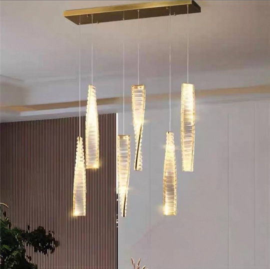 Люстра подвесная, бронза, хрусталь, HARRY 80*50 металл, LED