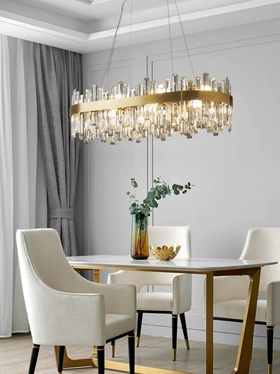 Люстра подвесная, медный, кристалл, CHIC 100*25, металл, E14.