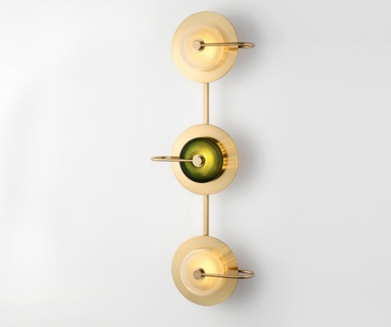 Настенный светильник (Бра) Pancake Triple Wall, золотая бронза, 92*35, светодиодный, LED, 21 Вт