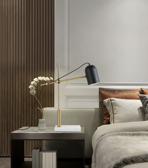 Настольная лампа золотая Spiro, 48*69 см