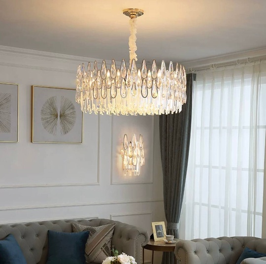 Подвесной светильник ADALET 80*27, золотой, стекло, металл,  Е14.