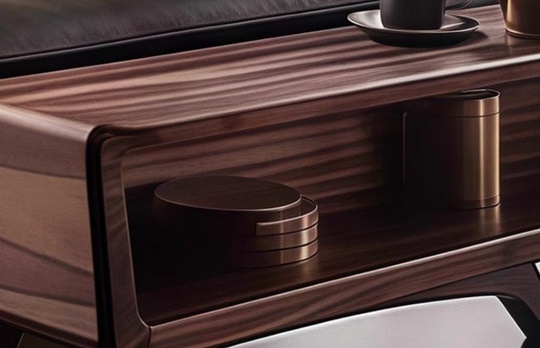 Диван прямой черный орех, в итальянском стиле, 220 см