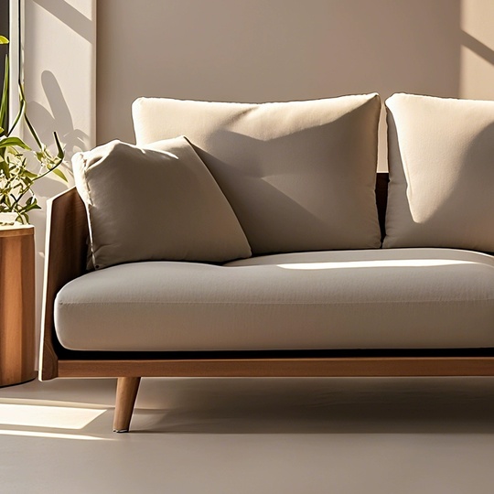 Прямой диван Claire ясень, кожа, 220*85*80 см