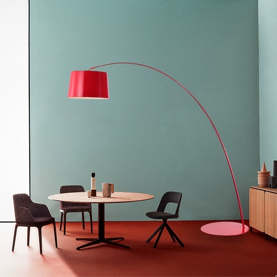 Торшер красный Ellivra, 200*220 см, LED, Е27*3, металл, 24 Вт