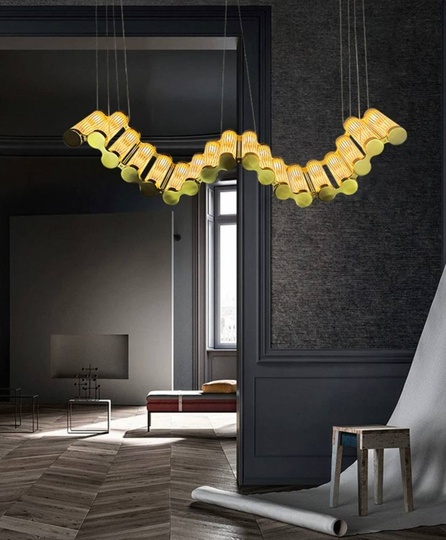 Люстра подвесная, бронза, стекло DEGER 150*25, металл, LED.