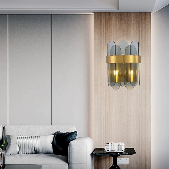 Настенный светильник TILMAN, Бра, 20*25, бронза, металл, G9.