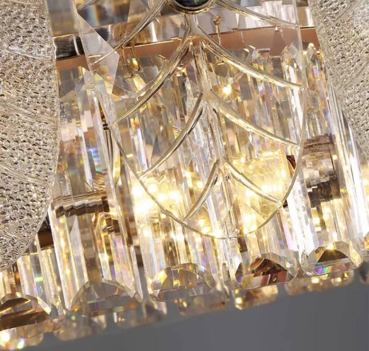 Подвесной светильник IBRAHIM 60*20, золотой, стекло, Е14.