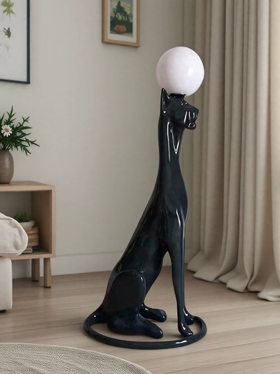 Торшер черный леопард Altrivo, 60*40*140 см, LED, Е14, смола, стекловолокно, 8 Вт