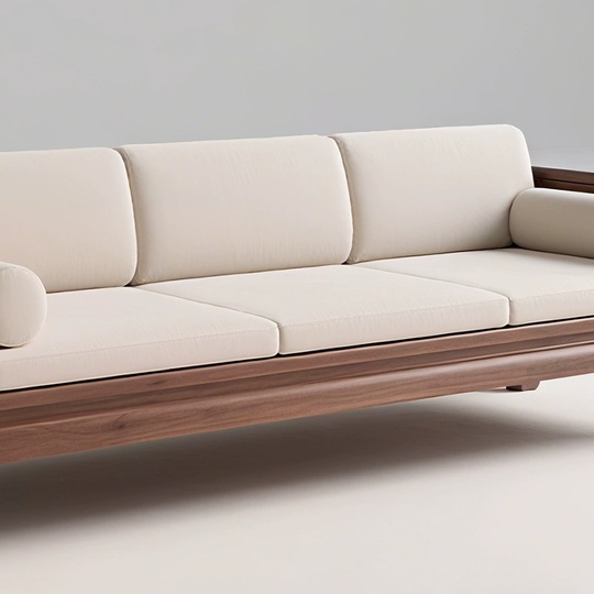 Прямой диван Sophia ясень, ткань, 200*80*75 см