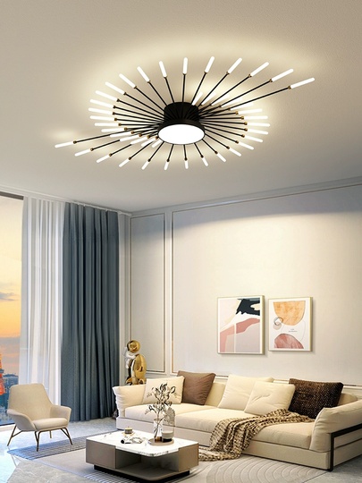 Люстра черная Aviorda, металл, 80*7 см, светодиодная, LED