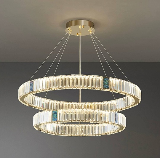 Люстра подвесная CAGDAS 120*150 бронза, кристалл, металл, LED.