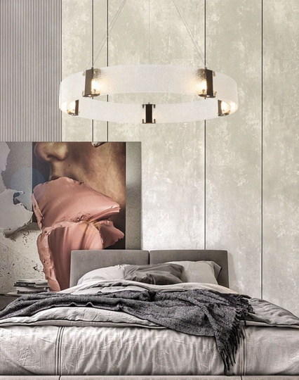 Подвесной светильник MAI HE MAI черный матовый. 80 см. Parallel Glass, G4, 70 Вт