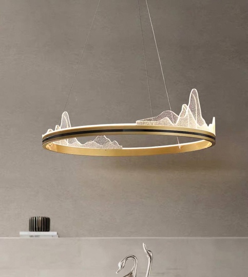 Люстра подвесная, медь, ПММА, CHAD 60*20, металл, LED