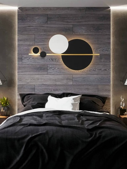 Настенный светильник DOUGL 46*90, черный, белый, металл, LED.