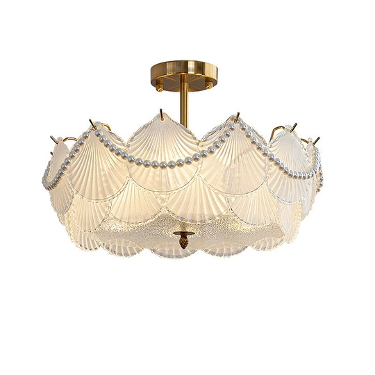 Люстра подвесная, медный, стекло, AGNESS 40*21, металл, E14.