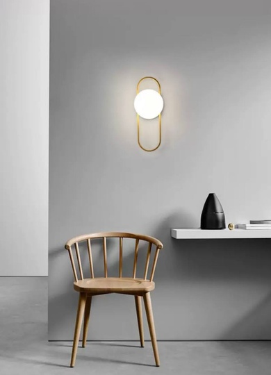 Настенный светильник, Бра, GARETH 18*24, медный, металл, E27.