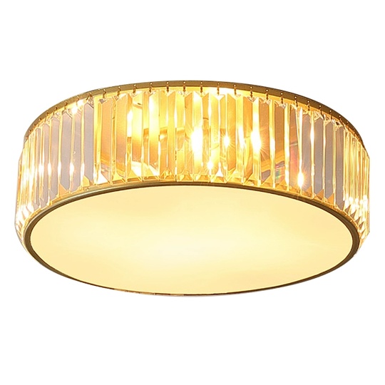 Потолочный светильник, золото, кристалл, BETHANY 50*15 металл, E14.