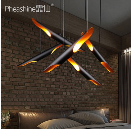 Дизайнерский светильник 60*6 см светодиодный, E27, железо, металл