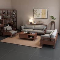 Прямой диван Wood темный орех, ткань, 220*92*78 см