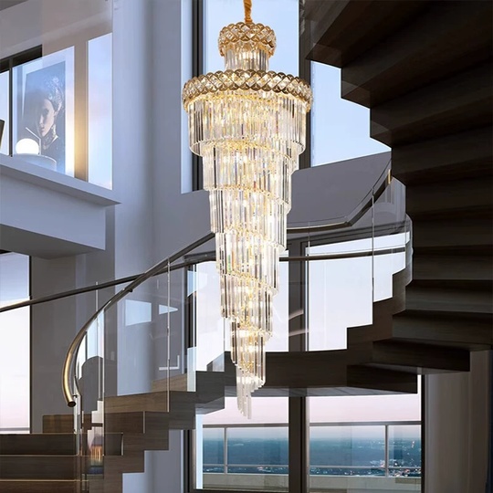 Люстра подвесная, золото, кристалл, MALVIN 70*210 металл, E14.