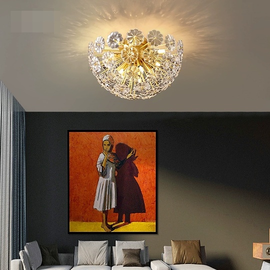 Люстра подвесная, медь, стекло, GUNER 60*35, металл, Е14.