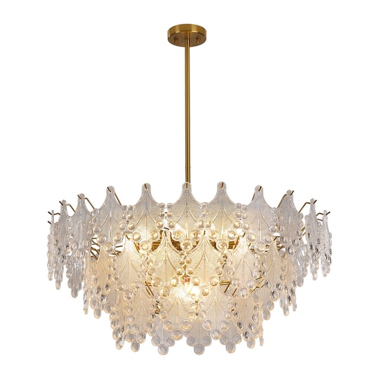 Люстра подвесная, медный, стекло, AYSUN 50*30, металл, E14.