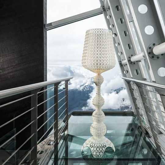 Торшер белый бокал Aelithor, 50*166 см, LED, ПММА, 24 Вт