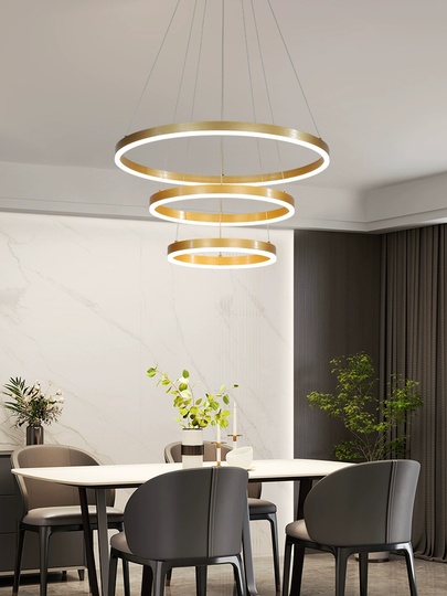 Люстра подвесная, медь, ПММА, HEZEL 60*80*100 металл, LED.