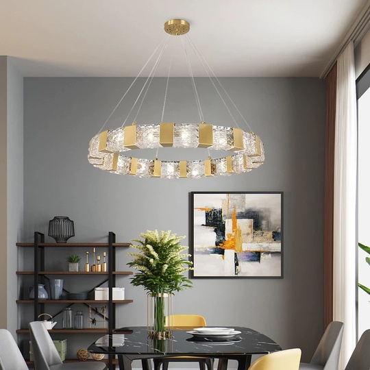 Светильник подвесной медный Alright, медь, трос 100 см, 80*10 см, G9