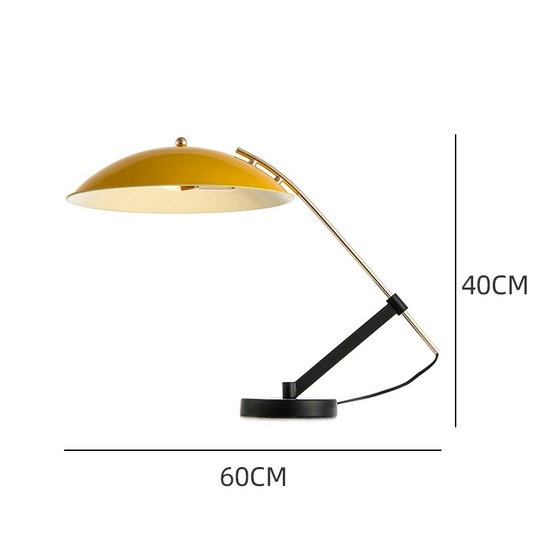 Настольная лампа SANDER 60*40, желтый, металл, Е14.