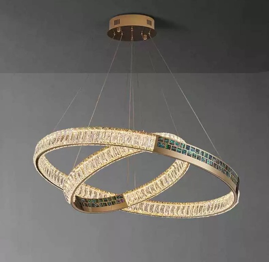 Люстра подвесная ASENA 60*100 бронза, кристалл, металл, LED.