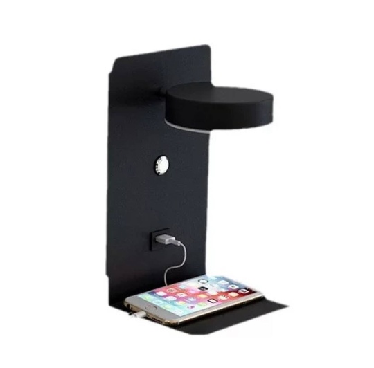 Настенный светильник, БРА BERKER 14*24, черный, металл, LED.