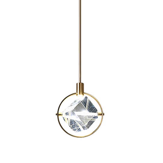 Подвесной светильник MAI HE MAI медный кристалл, 20*24,5 см. CRYSTAL HALO - медный светильник, LED, 5 Вт