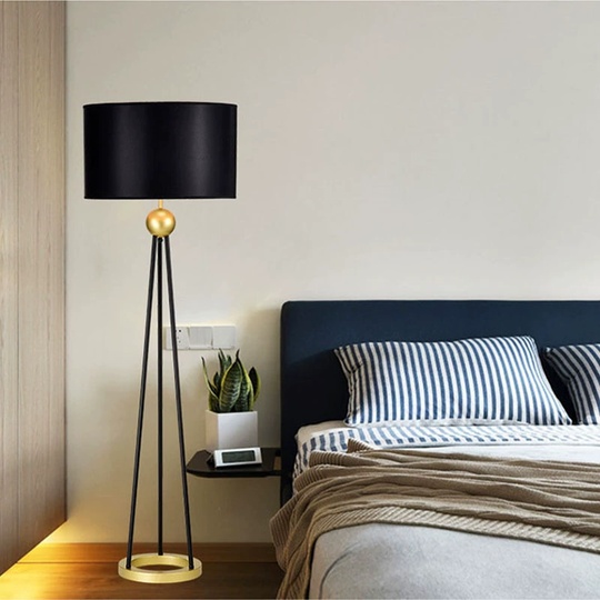 Напольный торшер, золото, Cooper 50*160, светодиодный, E27, металл