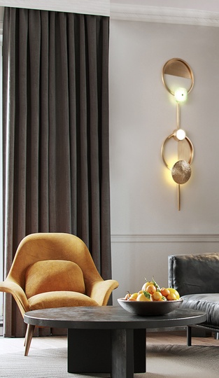 Настенный светильник MAI HE MAI бронза, 97*25 см. TOP BRASS PILL - cветильник настенный бра, LED, 12 Вт