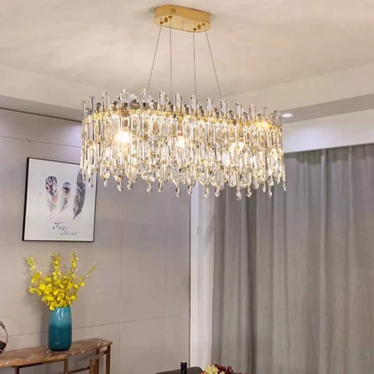 Люстра подвесная, бронза, кристалл, PIXI 100*35*31 металл, E14.