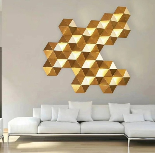 Настенный светильник, БРА BARIS 92*78, бронза, металл, LED.