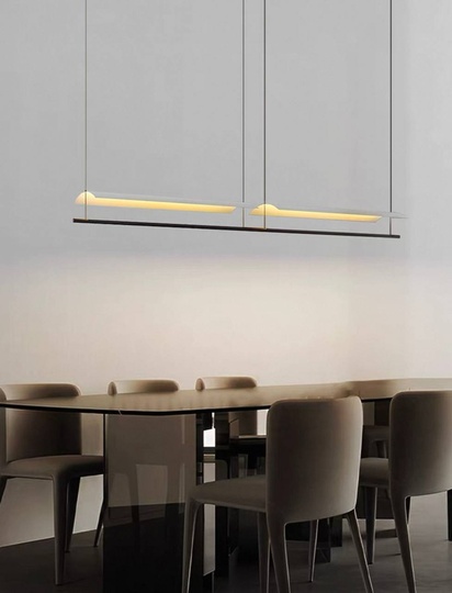 Люстра черная, белая Avelor, металл, 118*13 см, светодиодная, LED