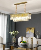 Люстра подвесная, золотой, кристалл, GINA 125*28, металл, E14.