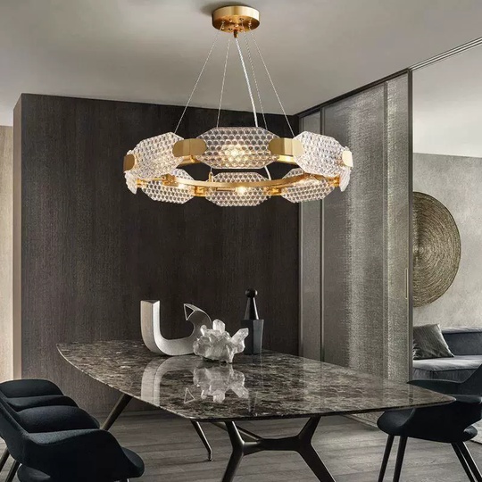 Светильник подвесной бронза Airquix, металл, стекло, трос 100 см, 65*15 см, G9