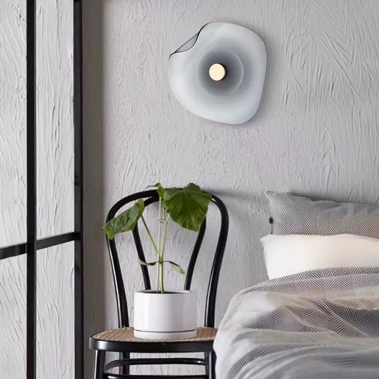 Настенный светильник, Бра, JEROME 25*25 пепельный, металл, стекло, LED.