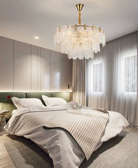 Люстра подвесная, медь, стекло, DOGU 100*50, металл, Е14.