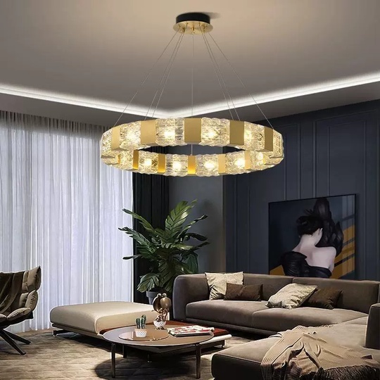 Светильник подвесной медный Alright, медь, трос 100 см, 100*10 см, G9