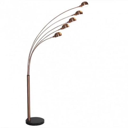 Торшер, черный, золото, Turrciu 120*185, Е14*5, металл, ПММА