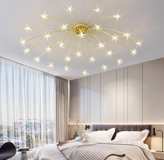 Люстра золотая Altreve, металл, стекло, 115*18 см, G4