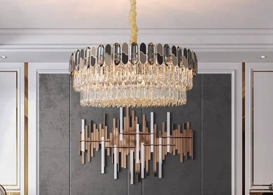 Люстра подвесная, дымчатый, медный, стекло, AYHAN 80*35, металл, E14.